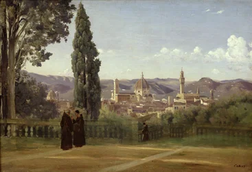 Uitzicht op Florence vanaf de Boboli-tuinen, c.1834-36